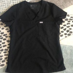 Black figs one pocket scrub top size xs